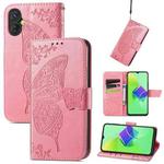 For Tecno Spark 9 Pro Butterfly Love Flower Embossed Leather Phone Case(Pink)