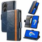 For Asus Zenfone 9 CaseNeo Splicing Dual Magnetic Buckle Leather Phone Case(Blue)