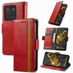 For vivo iQOO Neo 6 CaseNeo Splicing Dual Magnetic Buckle Leather Phone Case(Red)