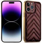 For iPhone 14 Pro Max Suteni Plating Leather Soft TPU Phone Case(Purple)