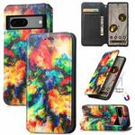 For Google Pixel 7A CaseNeo Colorful Magnetic Leather Phone Case(Colorful Cloud)