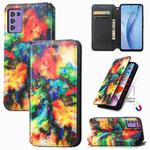 For ZTE Libero 5G III CaseNeo Colorful Magnetic Leather Phone Case(Colorful Cloud)