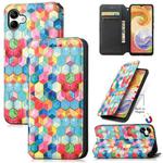 For Samsung Galaxy A04 CaseNeo Colorful Magnetic Leather Phone Case(Magic Space)