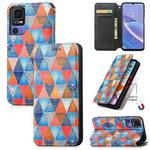 For TCL 40 SE CaseNeo Colorful Magnetic Leather Phone Case(Rhombus Mandala)