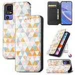 For TCL 40 SE CaseNeo Colorful Magnetic Leather Phone Case(Rhombus)