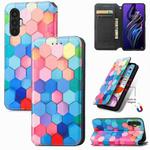 For Tecno Pova 3 CaseNeo Colorful Magnetic Leather Phone Case(Colorful Cube)