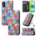 For Tecno Spark 9 Pro CaseNeo Colorful Magnetic Leather Phone Case(Rhombus Mandala)