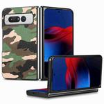For Google Pixel Fold Camouflage Leather Back Cover Phone Case(Green)