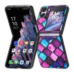 For OPPO Find N2 Flip Colored Drawing Leather Skin Back Cover Phone Case(Purple Scales)