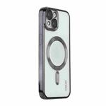 For iPhone 13 ENKAY Electroplated MagSafe Shockproof TPU Phone Case with Lens Film(Black)