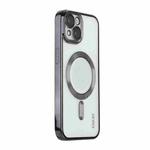 For iPhone 14 ENKAY Electroplated MagSafe Shockproof TPU Phone Case with Lens Film(Black)
