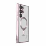 For Samsung Galaxy S23 Ultra 5G ENKAY Electroplated MagSafe Shockproof TPU Phone Case with Lens Film(Pink)
