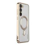 For Samsung Galaxy S23+ 5G ENKAY Electroplated MagSafe Shockproof TPU Phone Case with Lens Film(Gold)