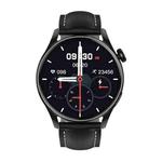 Q3 Max 1.36 inch Color Screen Smart Watch,Leather Strap,Support Heart Rate Monitoring / Blood Pressure Monitoring(Black)