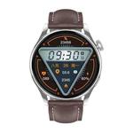 Q3 Max 1.36 inch Color Screen Smart Watch,Leather Strap,Support Heart Rate Monitoring / Blood Pressure Monitoring(Brown)