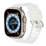 Transparent Shiny Diamond TPU Watch Band For Apple Watch Ultra 49mm / Series 8&7 45mm / SE 2&6&SE&5&4 44mm / 3&2&1 42mm(White)
