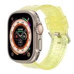 Transparent Shiny Diamond TPU Watch Band For Apple Watch Ultra 49mm / Series 8&7 45mm / SE 2&6&SE&5&4 44mm / 3&2&1 42mm(Yellow)