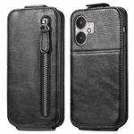 For Xiaomi Redmi 13C 5G Zipper Wallet Vertical Flip Leather Phone Case(Black)