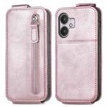 For Xiaomi Redmi 13C 5G Zipper Wallet Vertical Flip Leather Phone Case(Pink)