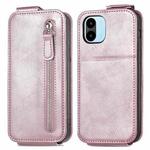 For Xiaomi Redmi A1 Zipper Wallet Vertical Flip Leather Phone Case(Pink)