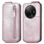 For Xiaomi Redmi A3 4G Zipper Wallet Vertical Flip Leather Phone Case(Pink)