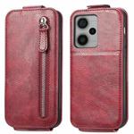 For Xiaomi Redmi Note 12 Pro+ Zipper Wallet Vertical Flip Leather Phone Case(Red)