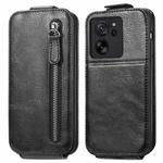 For Xiaomi 13T Zipper Wallet Vertical Flip Leather Phone Case(Black)