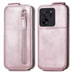 For Xiaomi 13T Zipper Wallet Vertical Flip Leather Phone Case(Pink)