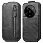 For Xiaomi 14 Ultra Zipper Wallet Vertical Flip Leather Phone Case(Black)