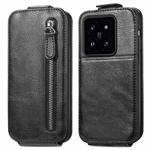 For Xiaomi 14 Zipper Wallet Vertical Flip Leather Phone Case(Black)