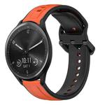 For Garmin Vivomove Sport 20mm Convex Loop Two-Color Silicone Watch Band(Orange+Black)