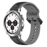 For Samsung  Galaxy Watch 4 Classic 42mm 20mm Convex Loop Two-Color Silicone Watch Band(Black+Grey)