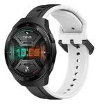 For Huawei Watch GT 2E 22mm Convex Loop Two-Color Silicone Watch Band(Black+White)