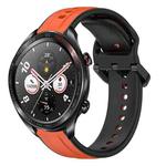 For Honor Watch Dream 22mm Convex Loop Two-Color Silicone Watch Band(Orange+Black)