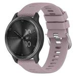 For Garmin Forerunner Sq2 20mm Cross Textured Solid Color Silicone Watch Band(Roland Purple)