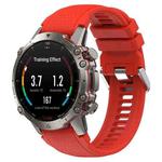 For Amazfit Falcon Dotted Steel Buckle Solid Color Silicone Watch Band(Red)