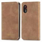 For Samsung Galaxy XCover 5 Retro Skin Feel Magnetic Leather Phone Case(Brown)