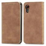 For Samsung Galaxy XCover 7 Retro Skin Feel Magnetic Leather Phone Case(Brown)