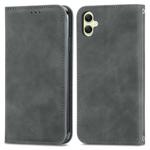 For Samsung Galaxy A05 Retro Skin Feel Magnetic Leather Phone Case(Gray)