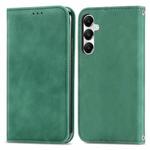 For Samsung Galaxy A35 5G Retro Skin Feel Magnetic Leather Phone Case(Green)
