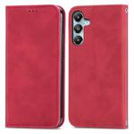 For Samsung Galaxy M14 4G Retro Skin Feel Magnetic Leather Phone Case(Red)