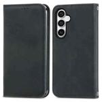 For Samsung Galaxy S23 FE 5G Retro Skin Feel Magnetic Leather Phone Case(Black)