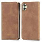 For Samsung Galaxy A06 Retro Skin Feel Magnetic Leather Phone Case(Brown)