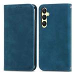 For Samsung Galaxy A25 5G Retro Skin Feel Magnetic Leather Phone Case(Blue)