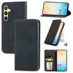 For Samsung Galaxy S25+ 5G Retro Skin Feel Magnetic Leather Phone Case(Black)