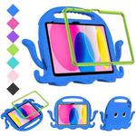 For iPad 10th Gen 10.9 2022 Octopus Style EVA + PC Tablet Case with Strap(Blue)