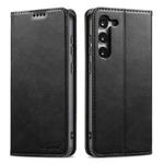 For Samsung Galaxy S23 5G Suteni Calf Texture Horizontal Flip Leather Phone Case(Black)