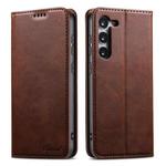 For Samsung Galaxy S24 5G Suteni Calf Texture Horizontal Flip Leather Phone Case(Brown)