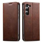 For Samsung Galaxy S24+ 5G Suteni Calf Texture Horizontal Flip Leather Phone Case(Brown)