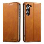 For Samsung Galaxy S24 Ultra 5G Suteni Calf Texture Horizontal Flip Leather Phone Case(Khaki)